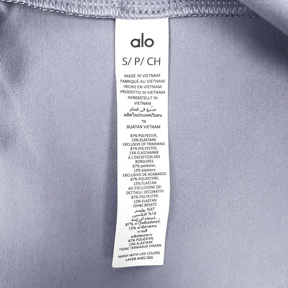 ALO Yoga Alosoft Head Start Dress Size S Fog Purple Bodycon Athleisure Sporty